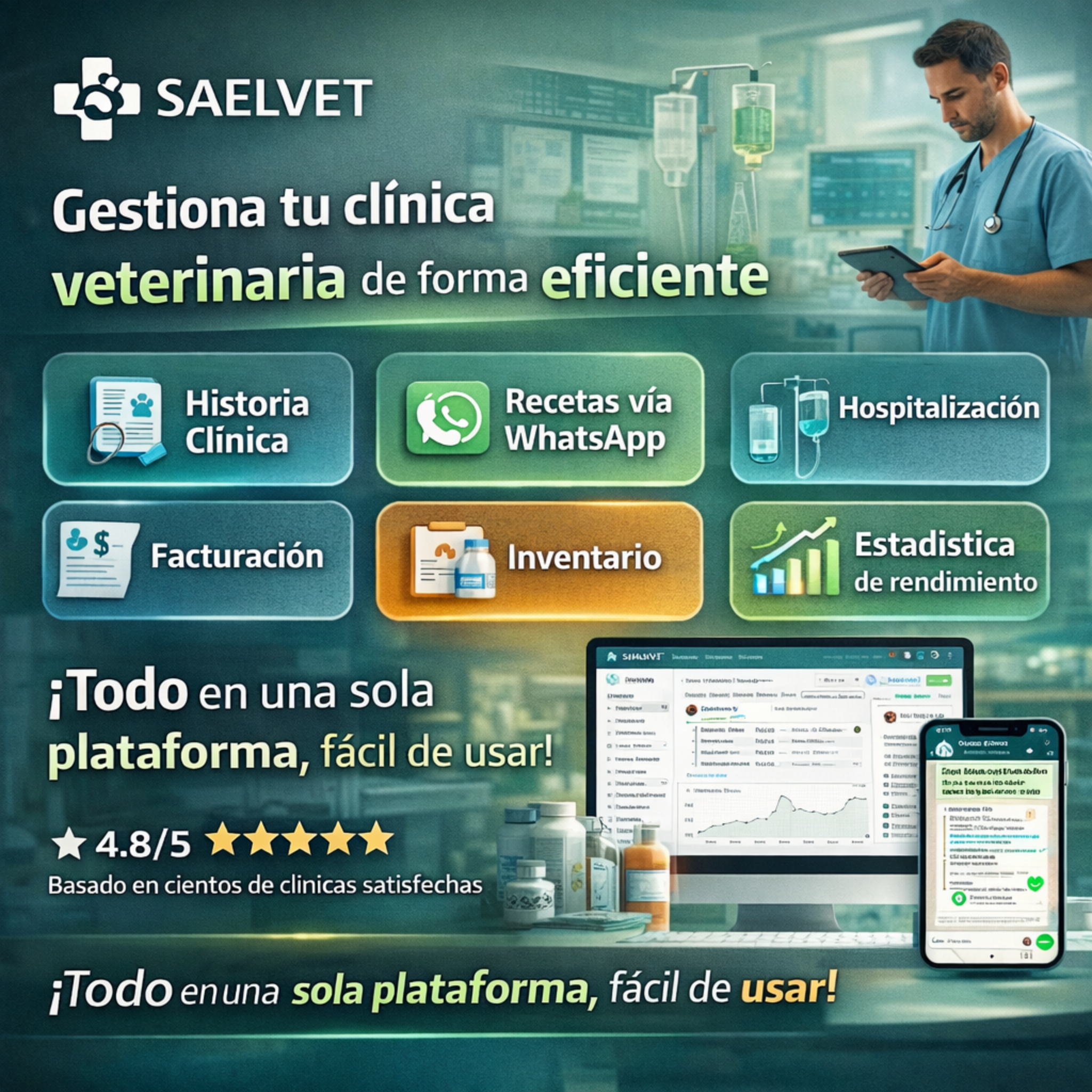Gestión eficiente de clínica veterinaria con SaelVet