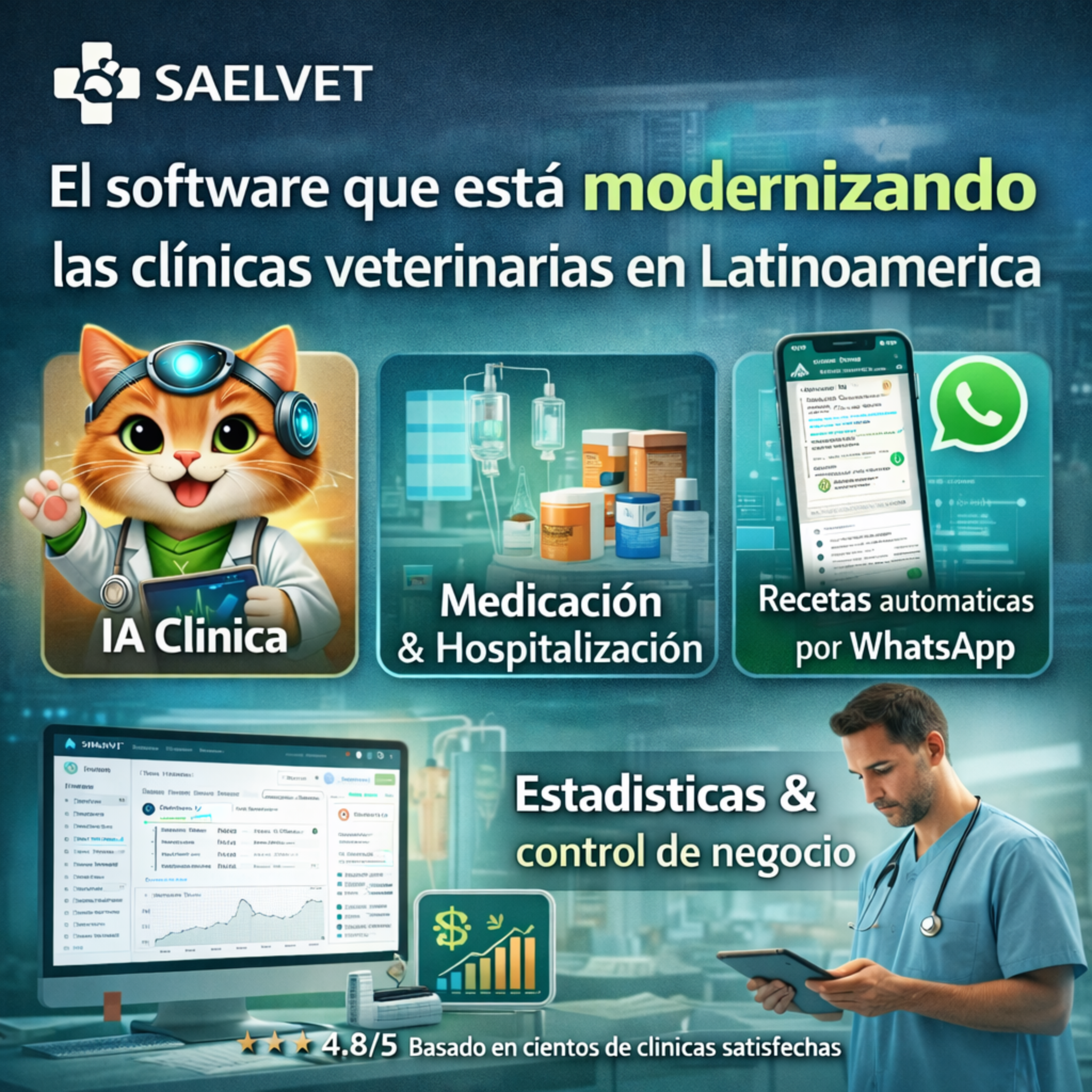 Bigotes IA y funciones avanzadas de SaelVet